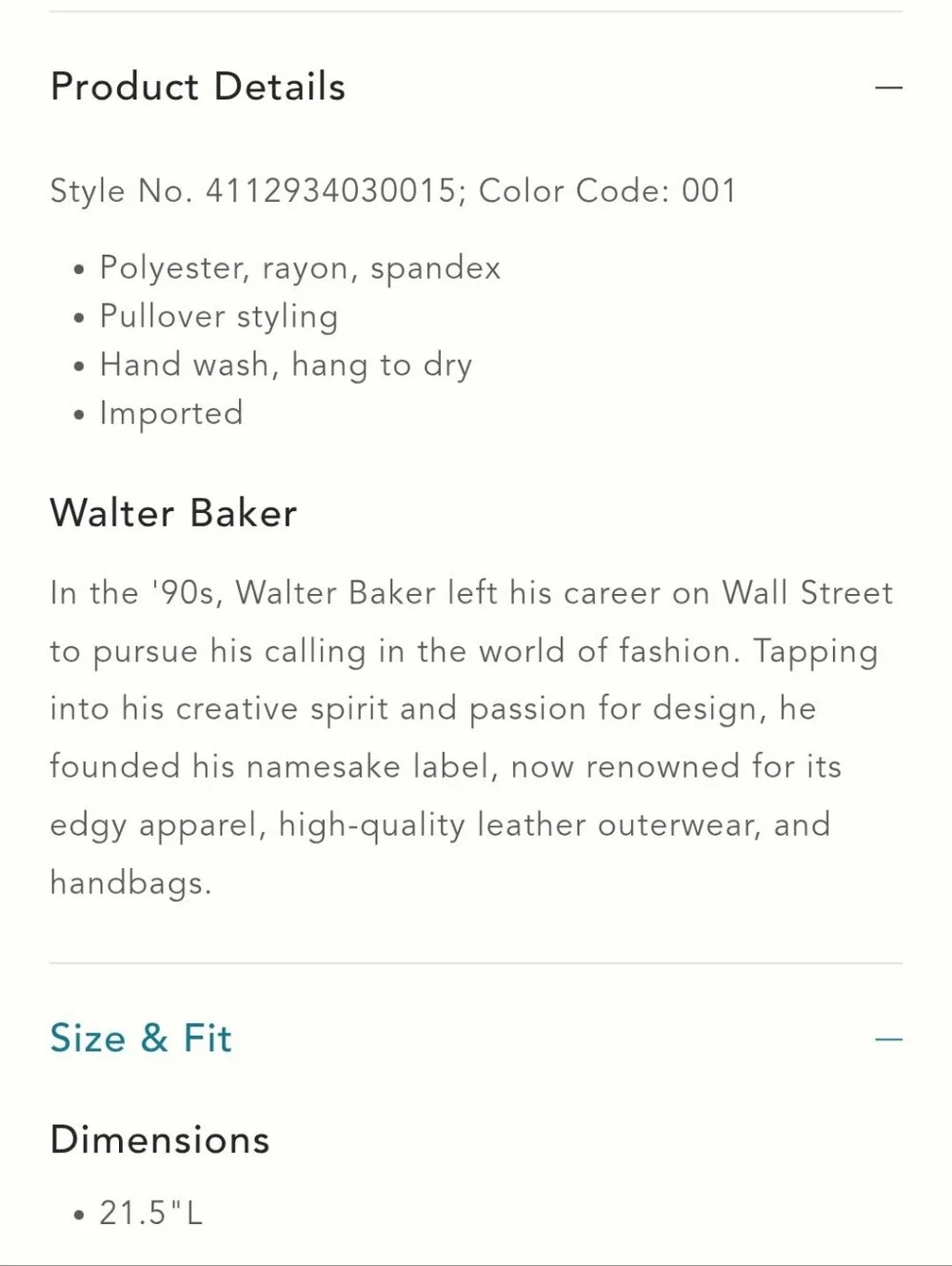 NWT Walter Baker Sylvie Top
